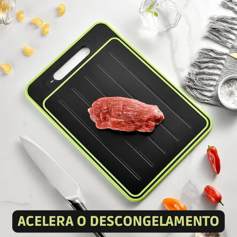 Tábua ChefFlex MultiBoard 4 em 1  | ❄️ Descongele | 🔪 Corte | 🧄 Rale | 🍋 Afie - A multifuncional que sua cozinha precisava!