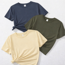 Urban Basic Feminina - Kit com 3 T-Shirts Femininas 100% Algodão