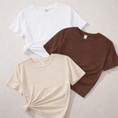 Urban Basic Feminina - Kit com 3 T-Shirts Femininas 100% Algodão