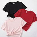 Urban Basic Feminina - Kit com 3 T-Shirts Femininas 100% Algodão