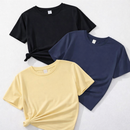 Urban Basic Feminina - Kit com 3 T-Shirts Femininas 100% Algodão